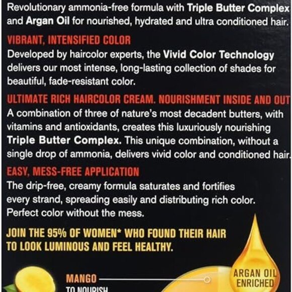 Revlon Luxurious Colorsilk Vivid Color Buttercream 36RB Red Burgundy Hair Color - Picture 4 of 4